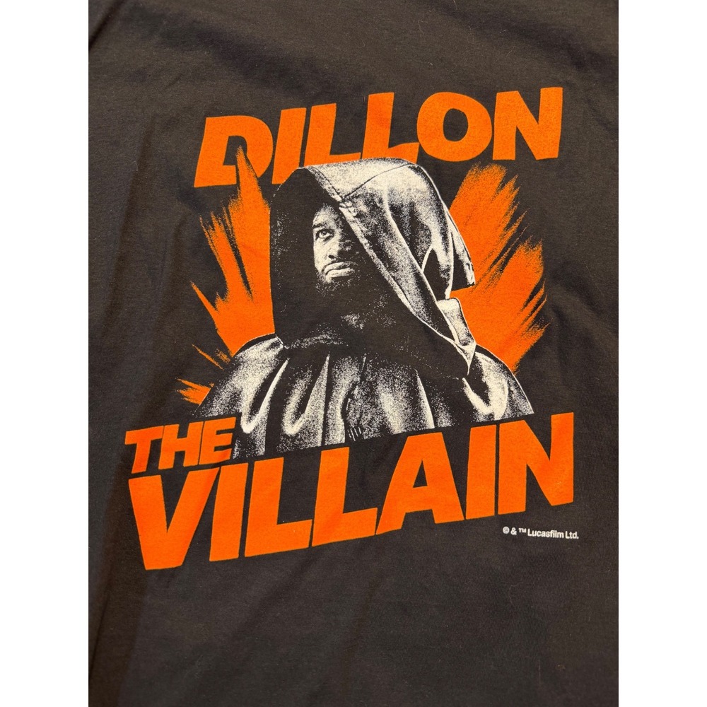 Dillon The Villain Star Wars Graphic T-Shirt Mens Large Charcoal Grey Crew Neck - Picture 2 of 3
